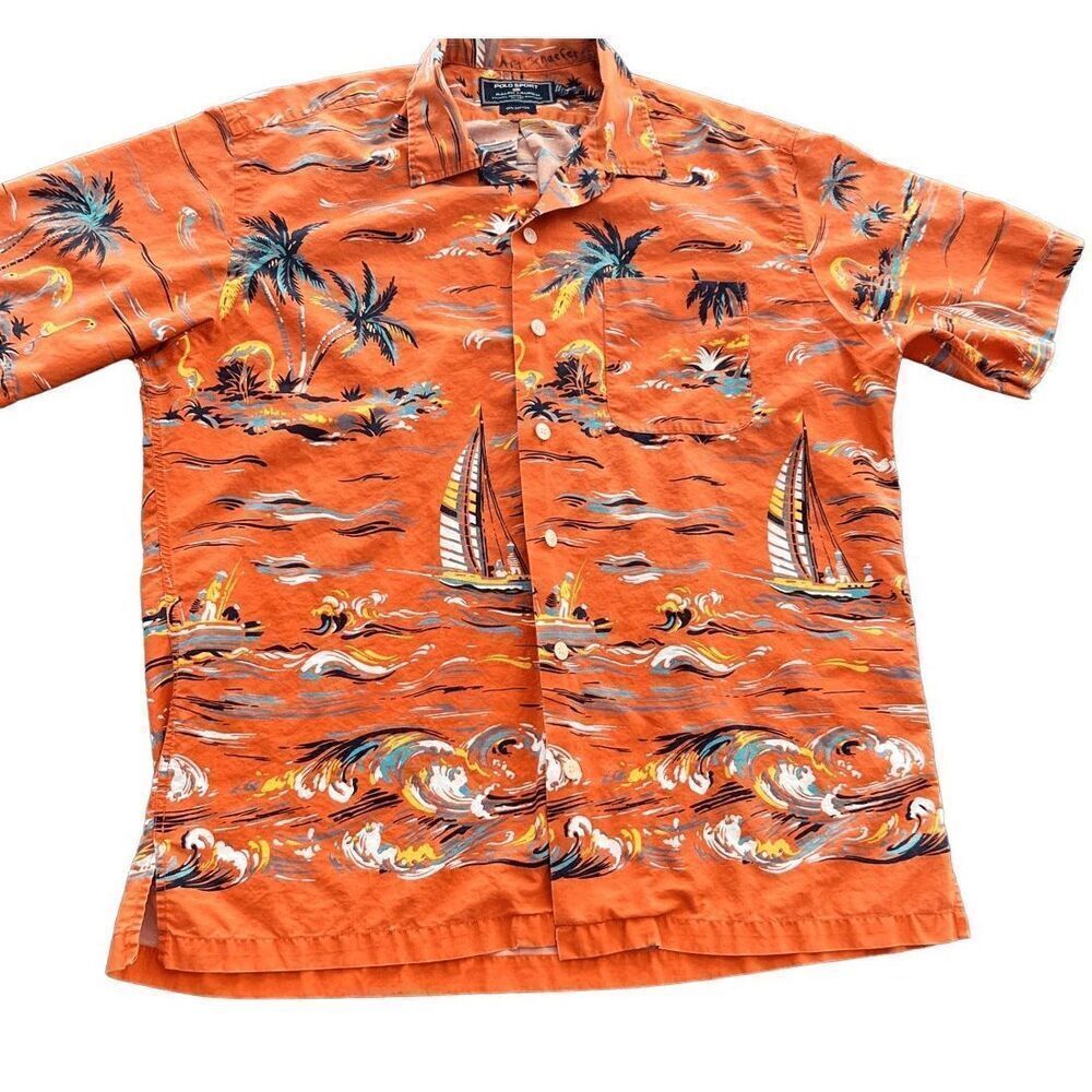 Vintage Polo by Ralph Lauren vintage Art Schaefer short shirt size L made in USA